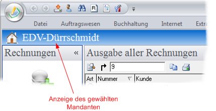 Mandantenfähigkeit des Rechnungsprogramm Auftrags-MANAGER 